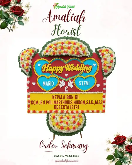 Papan Bunga Pernikahan Tunggu